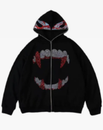 Black Rhinestone Hoodie