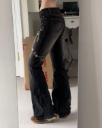 Floral Embroidered Flare Jeans