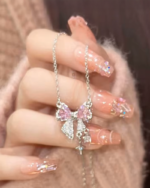 Pink Bow Necklace - Image 4