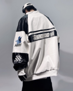 Faux Leather Racer Jacket
