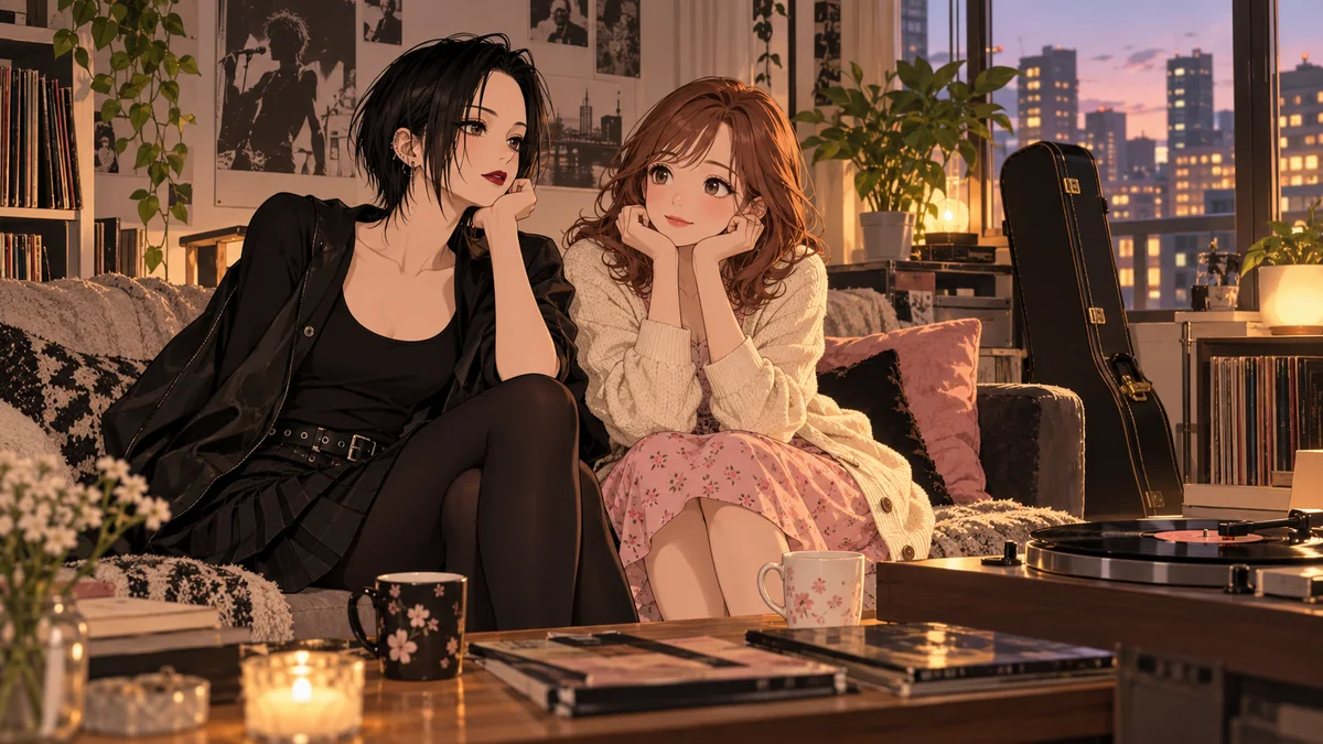 Nana Osaki and Nana Komatsu illustration for an anime like NANA watch guide